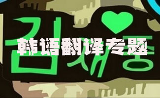 韩语翻译专题