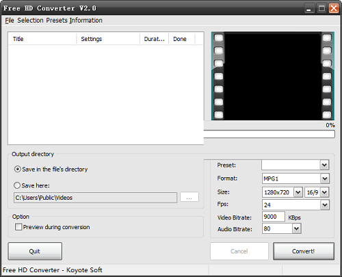 Free HD Converter(MTS格式转换器)