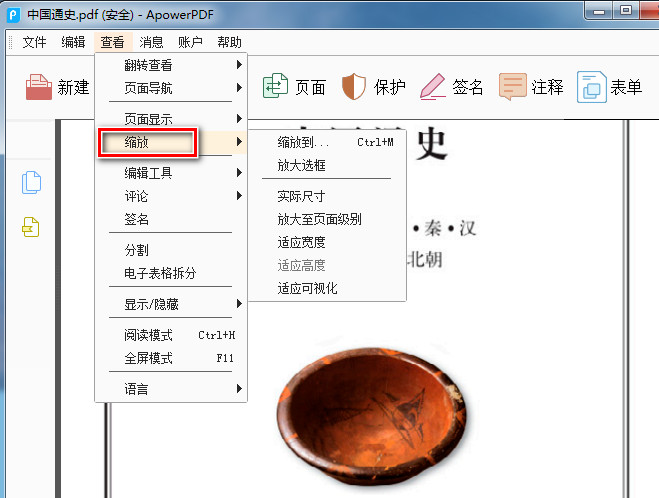缩放功能