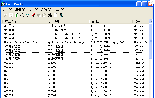 进程端口关联监视工具